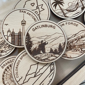 Jeton ou aimant de voyage de Gatlinburg | Jetons de collection pour l'état, la ville, le monument, les parcs nationaux ou le pays du bois | Jeton de suivi de voyage