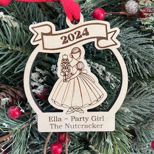 Nutcracker Ballet Dancer Role 2025 Christmas Ornament | Ballet Christmas Ornament | Personalized Nutcracker Ornament | 2025 Christmas