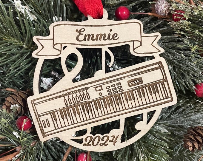 Keyboard 2025 Christmas Ornament | Personalized Keyboard Instrument Ornament  | 2025 Christmas