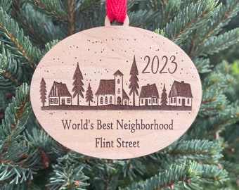 World’s Best Neighborhood Christmas Ornament | Neighbor Gift | New Neighbor Gift | 2024 Christmas Ornament