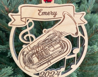 Tuba 2026 Christmas Ornament | Personalized Tuba Ornament  | 2025 Christmas