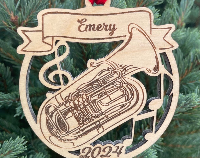 Tuba 2025 Christmas Ornament | Personalized Tuba Ornament  | 2025 Christmas