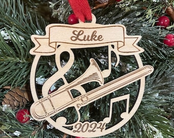 Trombone 2025 Christmas Ornament | Personalized Trombone Ornament  | 2025 Christmas