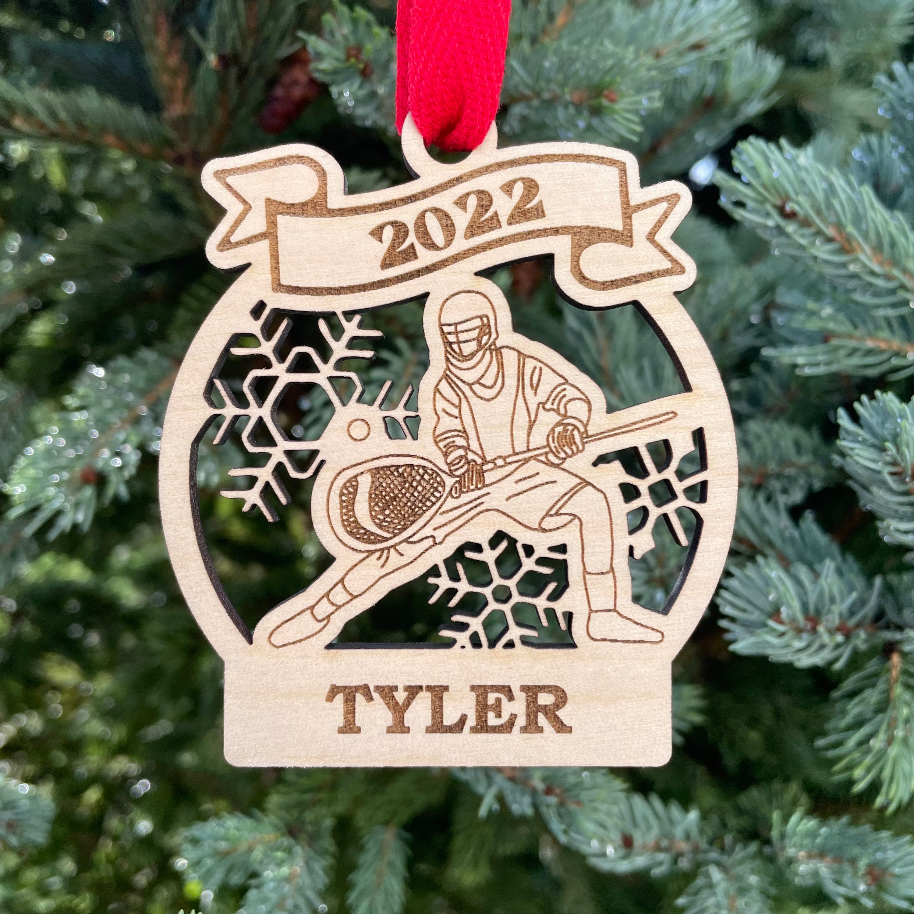 Girl Lacrosse Player 2022 / 2023 Christmas Ornament Personalized Lacrosse Ornament Lacrosse