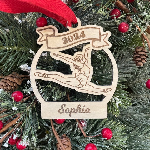 Personalized Dancer Christmas Ornament: Engraved Wood, 2026 - Etsy