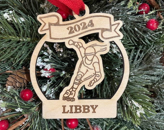 Rollerskating or Rollerblading 2025 Christmas Ornament | Personalized Roller Skater Ornament | 2025 Christmas Roller Blader