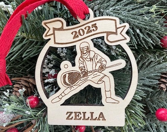 Lacrosse Girl Goalie Player 2025 Christmas Ornament | Personalized Lacrosse Ornament | Lacrosse Team Ornament | 2025 Christmas Ornament