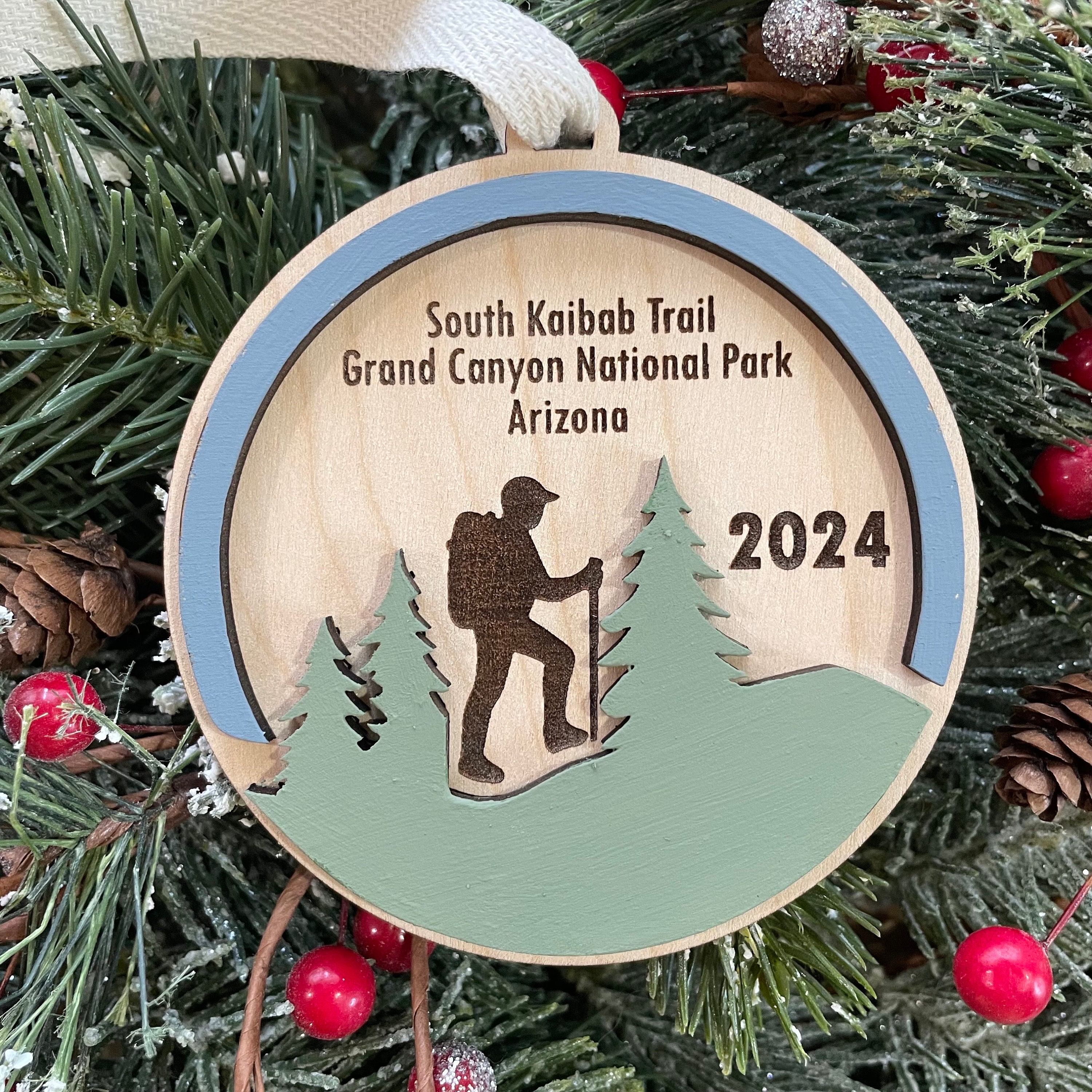 クリスマスオーナメント5点 Champney Falls Hiking Trail Ornament | Maine Adventure Travel