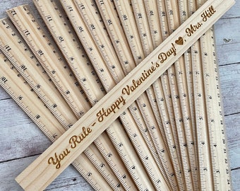 Valentine’s Day Personalized Ruler | Teacher Class Gift | You Rule the School Ruler