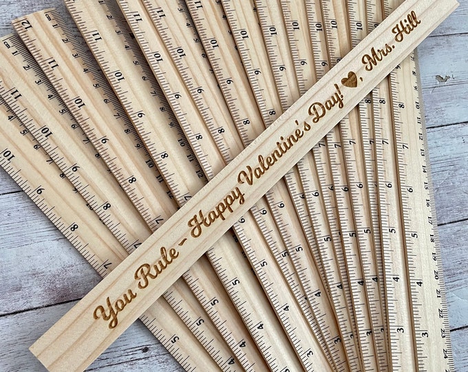 Valentine’s Day Personalized Ruler | Teacher Class Gift | You Rule the School Ruler