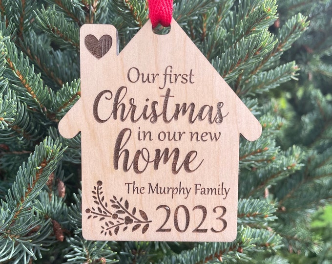 2024 Our First Christmas in our new Home Tree Ornament | Christmas New House | 2024 New Home Gift | Realtor Marking Gift