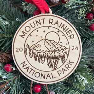Mount Rainier National Park Ornament | US Park Ornament | Christmas 2025 | Adventure Travel Ornament | National Park Souvenir