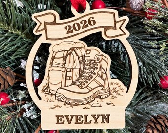 Hiking 2026 Christmas Ornament | Personalized Hike Ornament | 2026 Hiker Christmas Gift