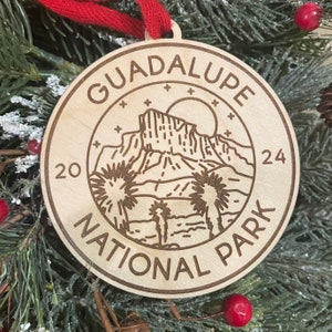 Guadalupe National Park Ornament | US Park Ornament | Christmas 2025 | Adventure Travel Ornament | National Park Souvenir
