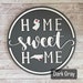 Home Away From Home Round Double State Wood Sign | State to State Sign ...