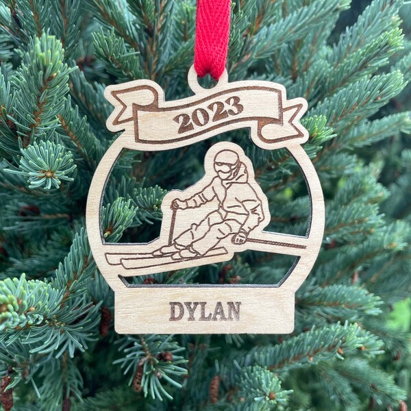 Ski Ornament Etsy