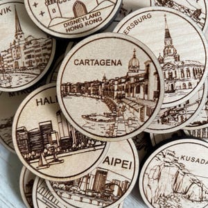 Jeton de voyage ou aimant de Carthagène | Jetons de collection pour l'état, la ville, le monument, les parcs nationaux ou le pays du bois | Jeton de suivi de voyage