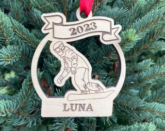 Snowboard 2024 Christmas Ornament | Personalized Snowboarder Ornament  | 2024 Christmas