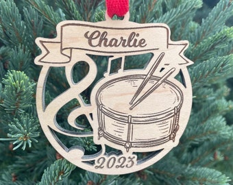 Snare Drum 2024 Christmas Ornament | Personalized Snare Drum Ornament  | 2024 Christmas