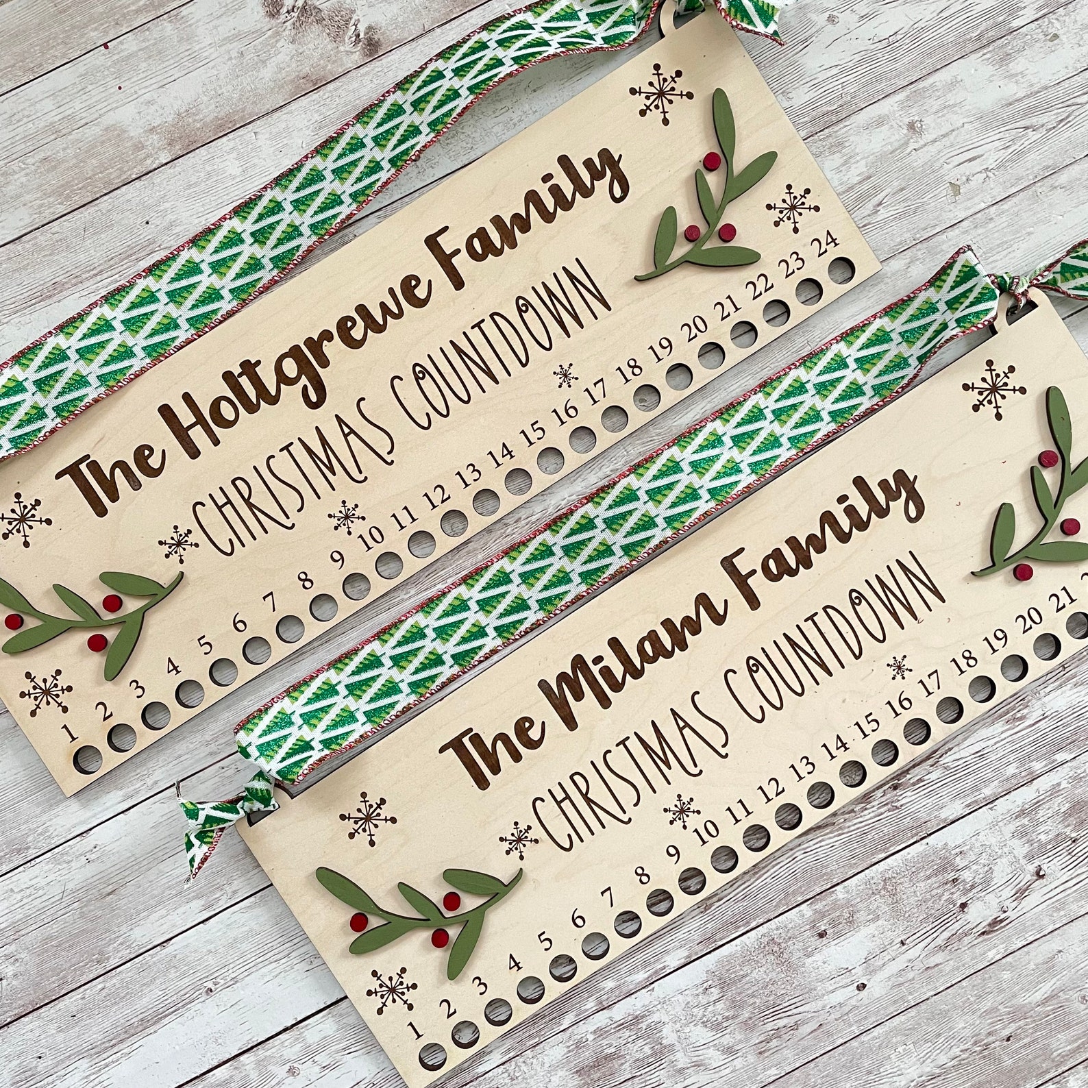 Candy Cane Christmas Countdown Sign Candy Cane Treat Holder Etsy