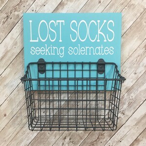 Lost Socks Seeking Solemates Basket Color Pop Series Laundry Room Decor & Organization Multi Color Options image 1