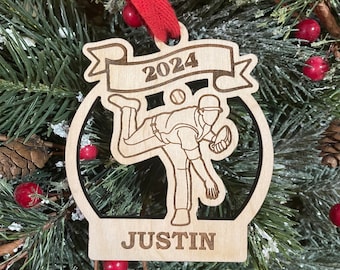 Baseball Pitcher 2025 Christmas Ornament | Baseball Player Christmas Ornament | Personalized Baseball Ornament  | 2025 Christmas
