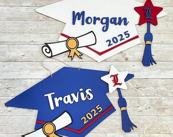 NH Londonderry Lancers Special - Grad Cap Door Hanger - LANCERS Senior Class 2025 | Local Pick up or Ships to New Hampshire Only