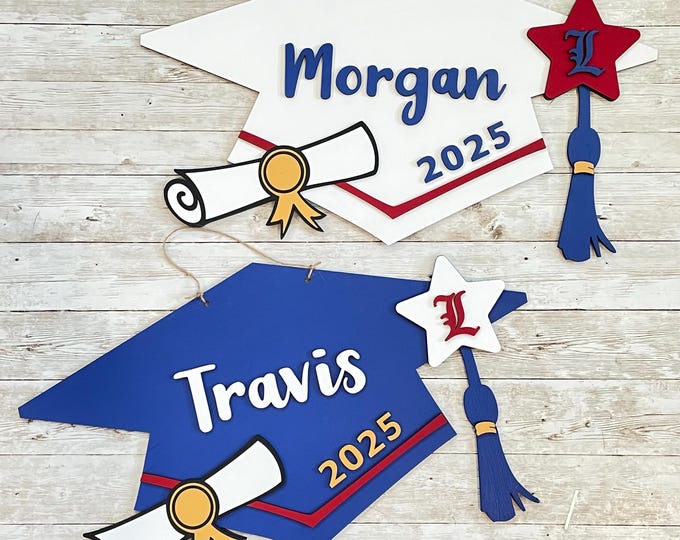 NH Londonderry Lancers Special - Grad Cap Door Hanger - LANCERS Senior Class 2025 | Local Pick up or Ships to New Hampshire Only