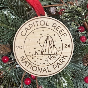 Capitol Reef National Park Ornament | US Park Ornament | Christmas 2025 | Adventure Travel Ornament | National Park Souvenir
