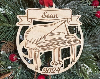 Piano 2025 Christmas Ornament | Personalized Piano Instrument Ornament  | 2025 Christmas