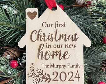 2026 Our First Christmas in our new Home Tree Ornament | Christmas New House | 2025 New Home Gift | Realtor Marking Gift