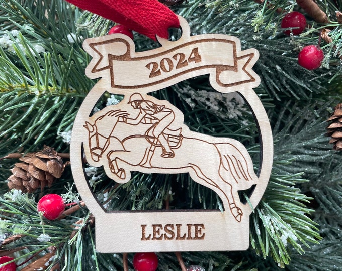 Horseback Girl Rider 2025 Horse-riding Christmas Ornament | Personalized Horserider Ornament  | 2025 Christmas