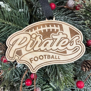 2025 Pirates Football School Ornament | School Mascot Ornament | Pirates Team Spirit Ornament | Custom School Ornament