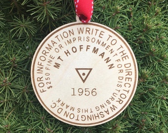 Mt. Hoffmann Bench Mark Ornament | Yosemite Hiker Ornament | Mountain Benchmark | Hiker Gift | Hiking Gift Idea | Custom Requests Welcome