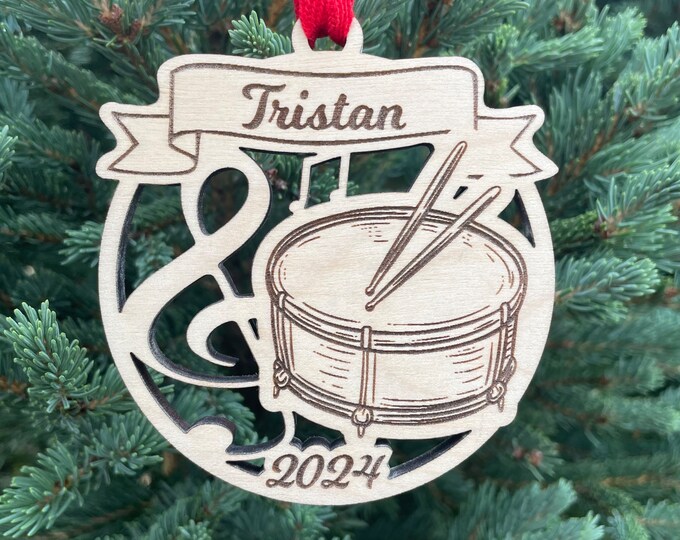 Snare Drum 2025 Christmas Ornament | Personalized Snare Drum Ornament  | 2025 Christmas