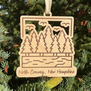 Scenic Mountain Christmas Ornament | Vacation Memory Gift | Mountain Wedding Favor | 2025 Christmas Ornament