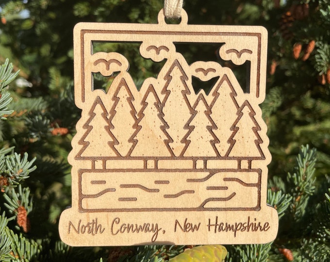 Scenic Mountain Christmas Ornament | Vacation Memory Gift | Mountain Wedding Favor | 2023 Christmas Ornament