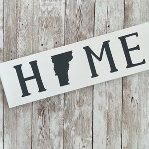 Vermont Home State Wood Sign | Housewarming Gift | Gallery Wall Decor | 3.5” x 12”, 5.5 x 18” and 9 x 32” Sign | Realtor Gift
