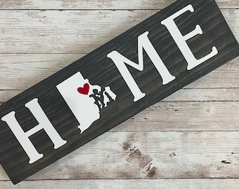 Rhode Island Home State Wood Sign | Housewarming | Gallery Wall Decor | 3 sizes Available 3.5” x 12”, 5.5 x 18” and 9 x 32” Sign