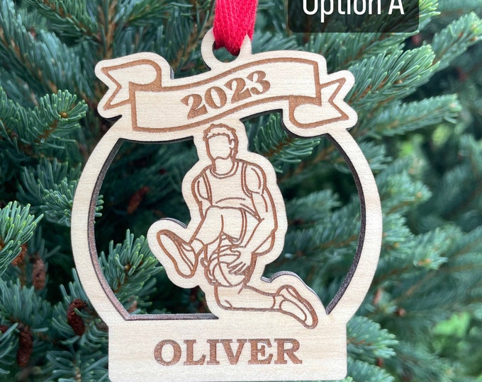 Basketball Boy 2024 Christmas Ornament | Basketball Player Christmas Ornament | Personalized Basketball Ornament  | 2024 Christmas