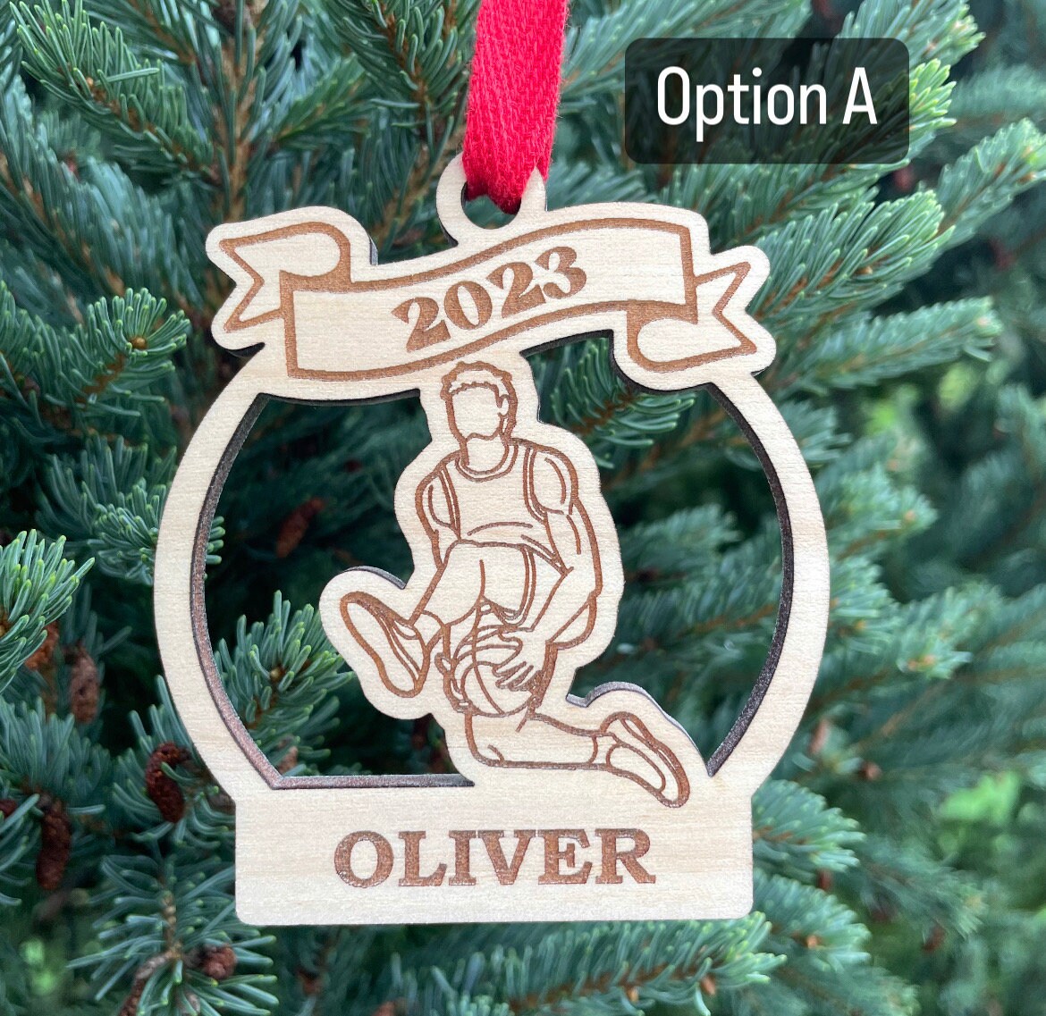 Basketball Boy 2023 Christmas Ornament Basketball Player Christmas