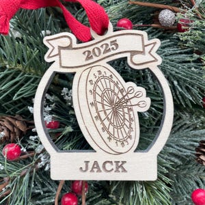 Darts 2025 Christmas Ornament | Personalized Darts Ornament | 2025 Christmas