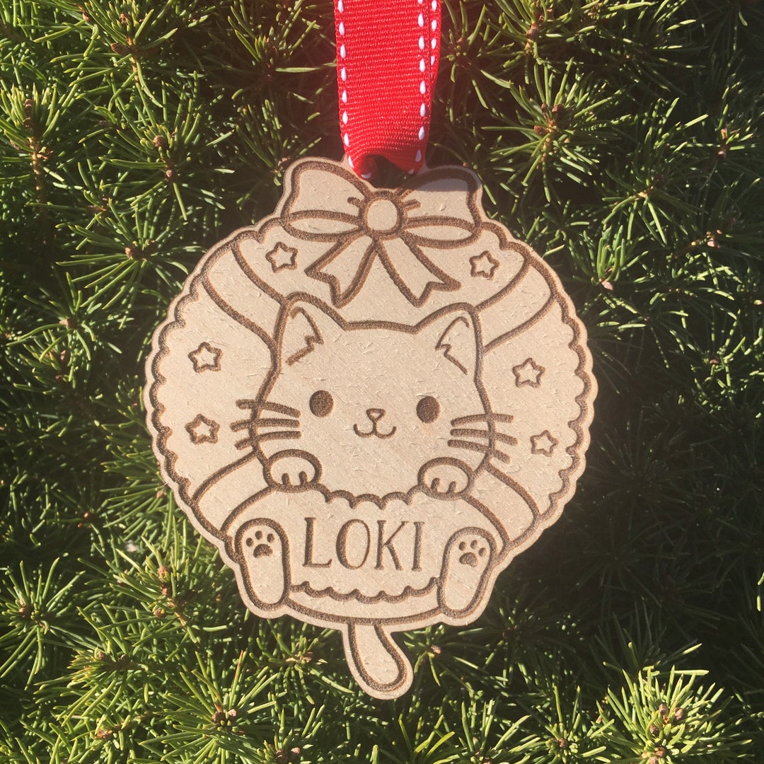 Customizable Cat Christmas Ornament From Photo Cute Cat Christmas Tree ...