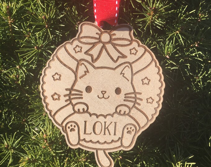 Personalized Cat Christmas Ornament | Cat Ornament | Christmas Pet Ornament| New Cat Gift Idea