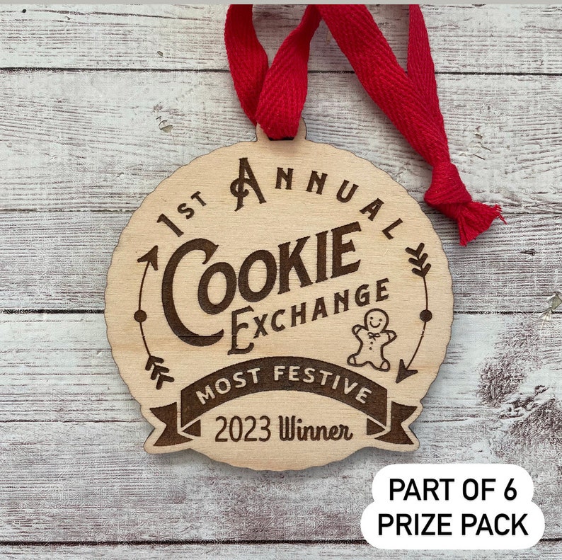 Cookie Exchange Party Favor 2024 Cookie Swap Party Favor Annual Cookie Exchange Ornament Prize Cookie Exchange Favor image 10