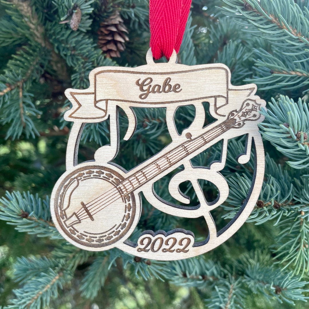 Banjo Christmas Ornament 