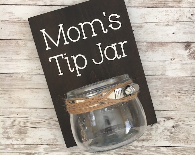 Mom’s Tip Jar | Color Pop Series | Laundry Room Decor & Organization | Black and White Laundry Room Decor