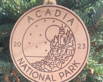 Acadia National Park Ornament | US Park Ornament | Christmas 2024 | Adventure Travel Ornament | National Park Souvenir