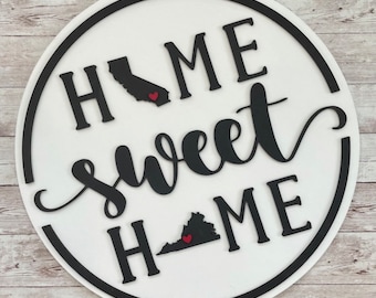 Home Sweet Home with Camper Cutting Board