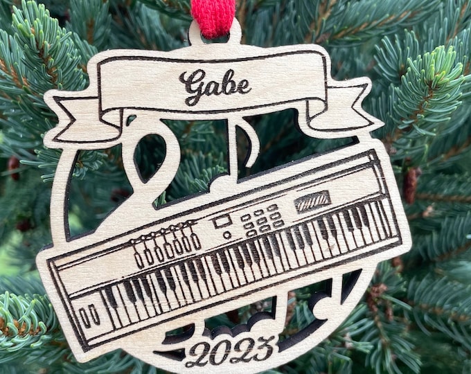 Keyboard 2024 Christmas Ornament | Personalized Keyboard Instrument Ornament  | 2024 Christmas